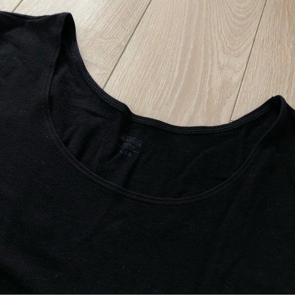 Uniqlo Heattech Extra Warm Crew Neck 3/4 Long Sleeve Top in Black Size L - Picture 5 of 9